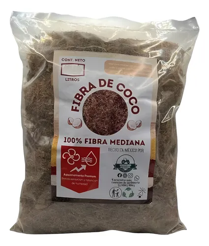 comprar Fibra De Coco 100% Fibras Medianas 35  Lts Orgánico
