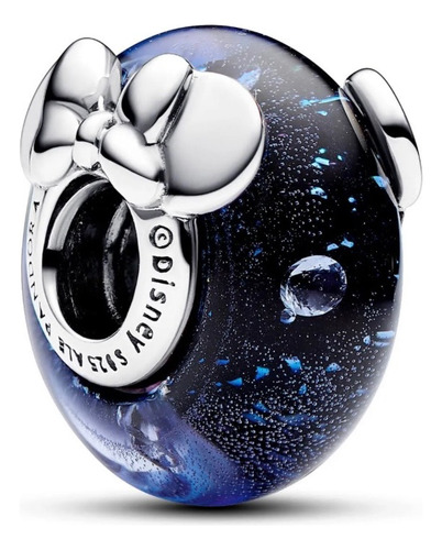 Charms Pandora Murano Azul Mickey Y Minnie Azul
