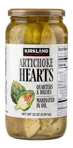 Corazones De Alcachofas En Cuartos Kirkland Aceite Marinado