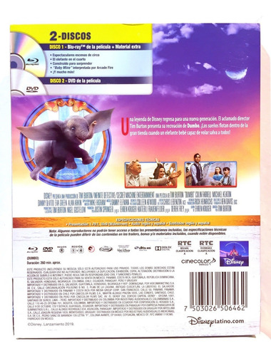 Disney Dumbo Colin Farrell Bluray Dvd Nuevo Original