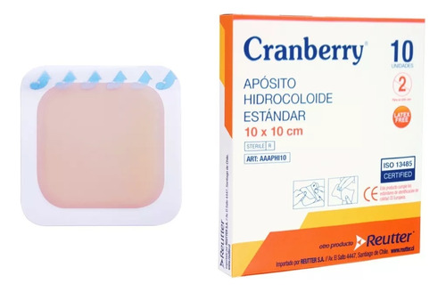 Aposito Hidrocoloide Estandar Cranberry 10x10cm (1 Unidad) 