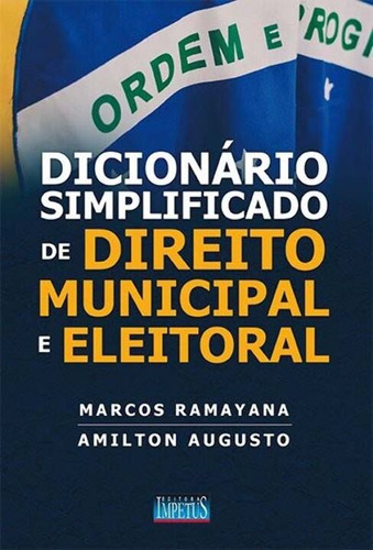 Libro Dicionario Simplificado Drt Municipal E Eleitoral De R