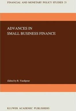 Libro Advances In Small Business Finance - Rassoul Yazdip...