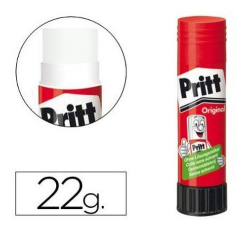 Pega En Barra Marca Pritt Mediana 22gramos Paquete 12 Piezas