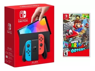 Nintendo Switch Oled 64gb Neon + Mario Odyssey Todo Nuevo