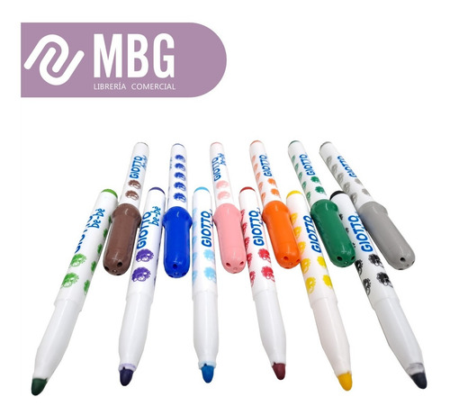 Imagen 4 de 6 de Marcadores De Colores Lavable Giotto Bebe X12