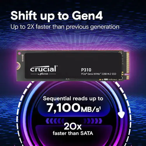Crucial P310 Ct2000p310ssd8 2 Tb Preto Preto | MercadoLivre