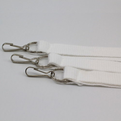 Imagen 1 de 7 de Cintas Lanyards Blancas 20mm Para Sublimar Alta Calidad Mosqueton Simple X 50u