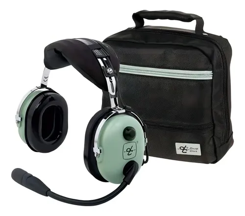 David Clark H10-13s Headset Dual Plug Aviação Verde | Parcelamento