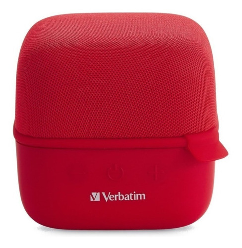 Bocina Portátil Verbatim 5w Tws Cube Red Bluetooth Microsd