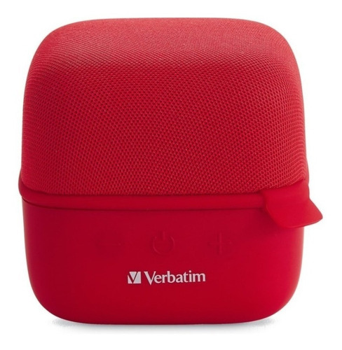 Bocina Portátil Verbatim 5w Tws Cube Red Bluetooth Microsd Color Rojo