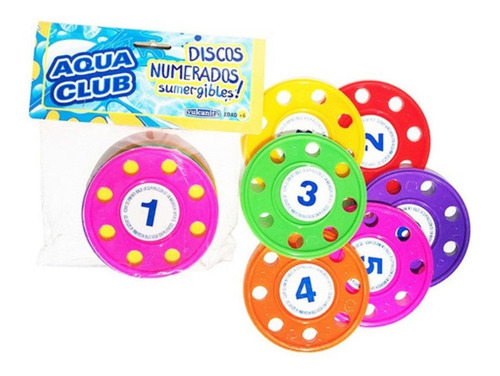 Imagen 4 de 7 de Juego De Buceo 6 Discos Numerado Sumergible Nvo 8923 Bigshop
