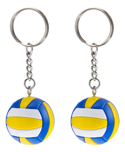 Llavero De Voleibol Con Decoración De Fútbol, 2 Unidades