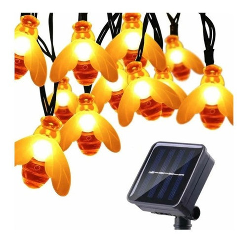 Guirnaldas Solar Abejas 20 Luces Guirnalda Abejas 5mts Luz