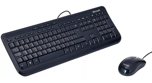 Imagen 3 de 6 de Kit de teclado y mouse Microsoft Wired Desktop 600 Español de color negro