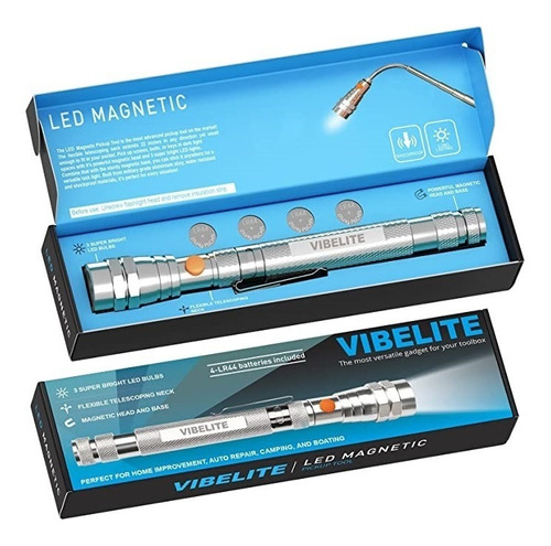 Linterna De Vibelite Portátil Con 3 Luces Led  Magnético