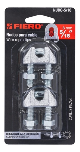 Nudos De Hierro Para Cable De 5/16' Blíster C/ 2 Piezas