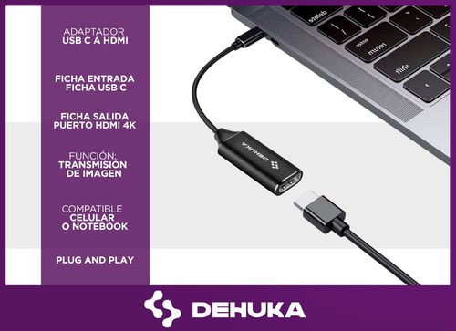 Adaptador Compatible Macbook Pro Usb C A Hdmi 4k