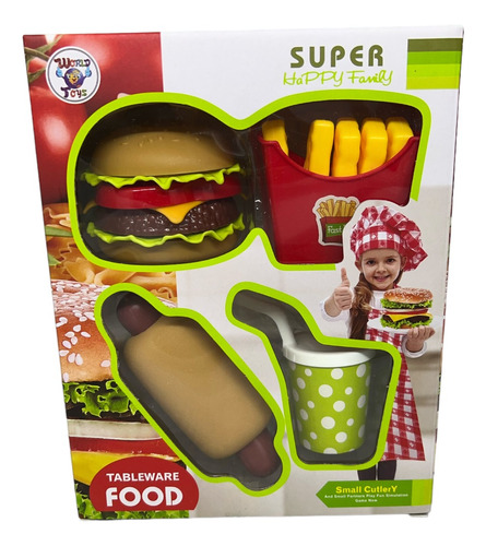 Set Hamburguesa Comida Juguetes Accesorios Cocina Alimentos