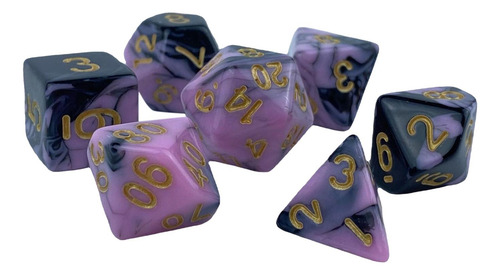7 Uds Dados Poliédricos Coleccionables Juego De Mesa
