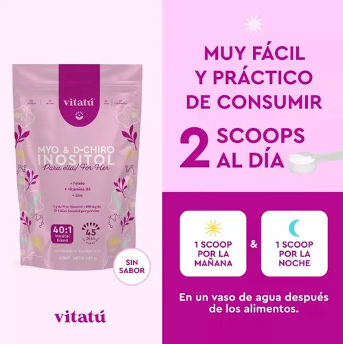 Nuevo VitatĂș | Myo Inositol & D-chiro Inositol Mezcla Ideal