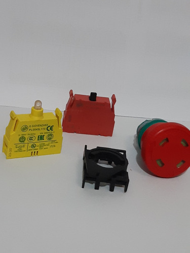 Boton Paro De Emergencia Iluminado Led 110v + Contacto Nc (Usado)