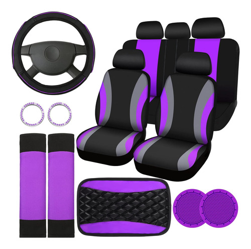 Juego Completo De 17 Fundas De Asiento De Automóvil, Funda P