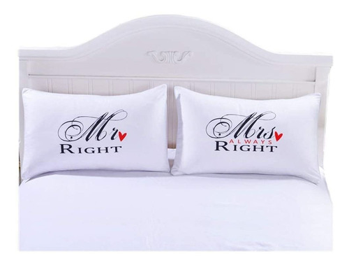 Juego De Almohadas Para Parejas Mr.right Y Mrs.always R...