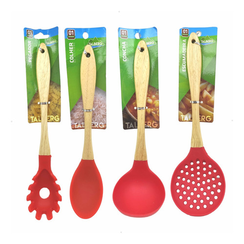 Conjunto Utensílios De Silicone Talheres Cozinha Resistente