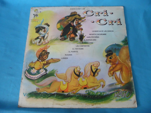 Canciones De Cri Cri Acetato Vinil Lp Marcha De Las Canicas