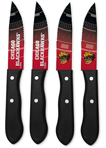 Sports Vault Nhl Chicago Blackhawks Steak Knive Set , 9.75