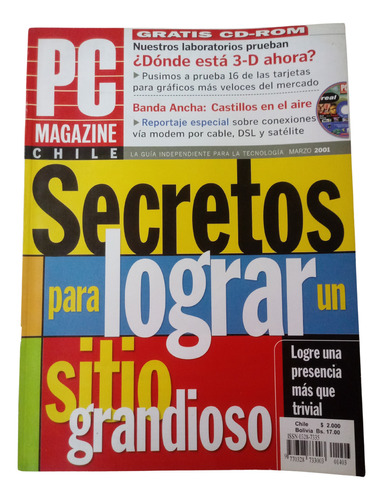 Pack 5 Revistas Del 2001 - Pc Magazine Chile Vol. 14