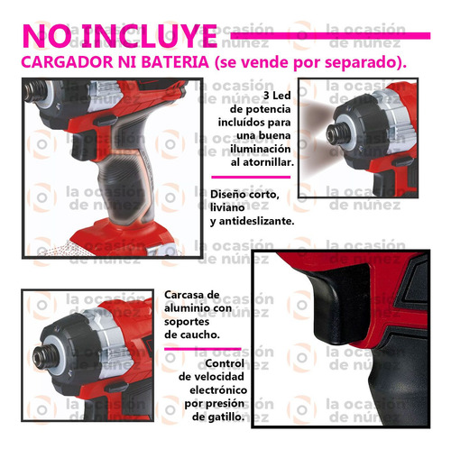 Llave Atornillador Impacto Einhell Bateria 18v Te-ci 18 Inal