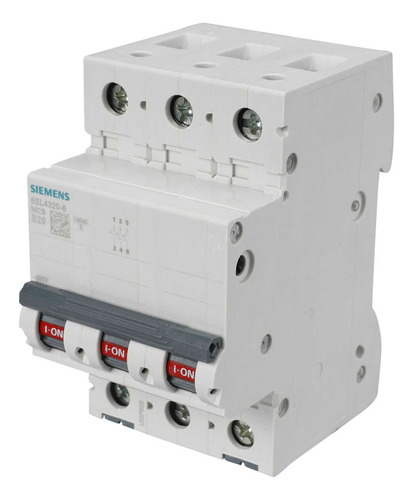 Interruptor Automatico 3p 20a 10ka C Ref 5sl4320-7  Siemens