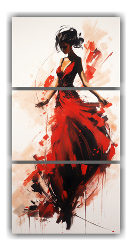 30x60cm Cuadros Modernos Flamenco: Elegancia En Movimiento
