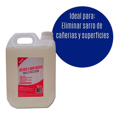 Imagen 5 de 10 de Acido Muriático Multiacción 5 L