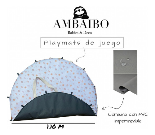 Playmat De Juego Para Bebés Impermeable Y Acolchada Bolso Universo
