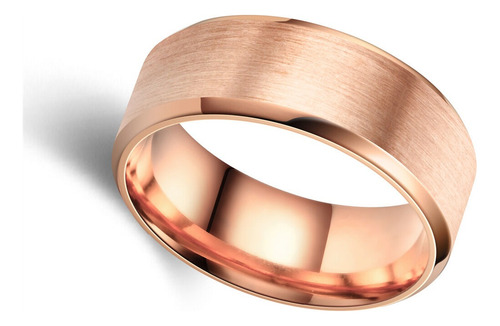 Anillo Titanio Acero Inoxidable 8mm Hombre Mujer Moda
