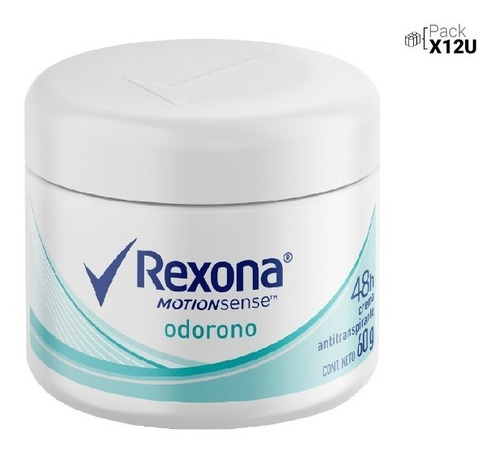 Pack X 12u Antitranspirante En Crema Rexona Odorono 60g