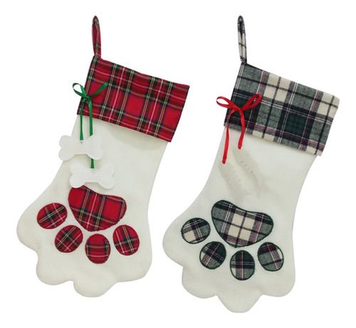 Navidad Mascota Perro Patas Calcetines Colgante Bolsa Dulces