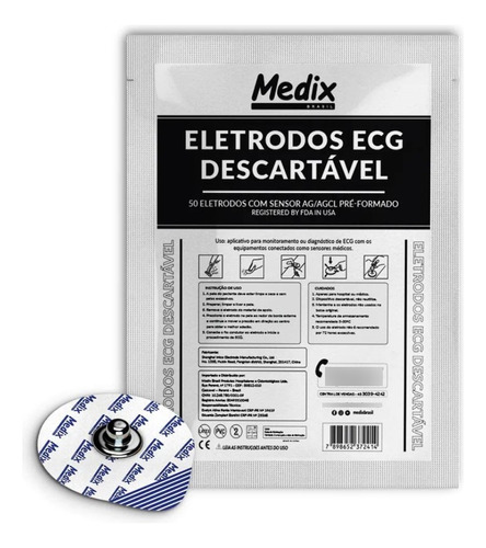 Eletrodo Descartável Ecg Neonatal - Pacote Com 50 Unidades