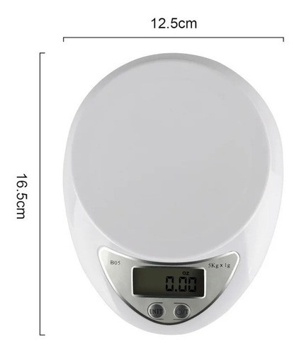 Pesa Balanza Digital Cocina Con Bowl Recipiente 5kg + Pila