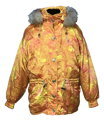 Campera Parka Relleno De Pluma Importada Oversize Talle M 