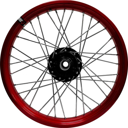 Par Roda Alumínio Vermelho Viper Cubo Preto Titan 150 Esd
