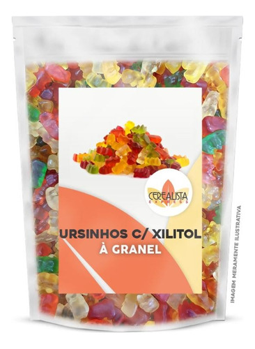 Guloseima / Bala Ursinho C/ Xilitol 2kg Sem Açúcar Atacado