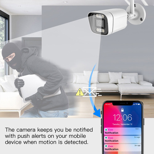 Camara Onvif Bullet Wifi 5mp Icsee Ip66 Epa