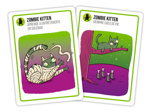 Zombie Kittens Juego De Mesa Español Serie Exploding Kittens