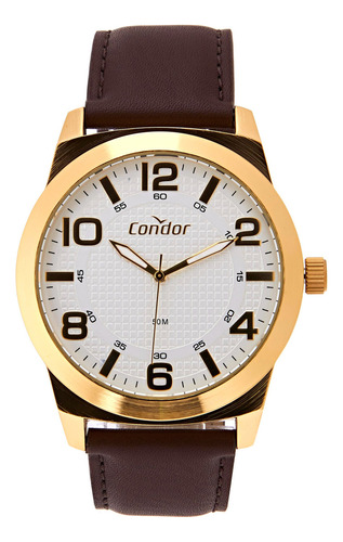 Kit Relógio Masculino Co2036mwp/k5b Dia A Dia Dourado Condor