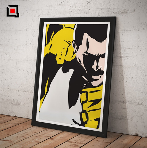 Cuadro Freddie Mercury Lamina Poster Vidrio Queen Tribute