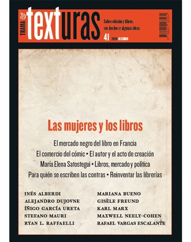 Texturas 41: Las Mujeres Y Los Libros, De Es, Vários. Trama Editorial, Tapa Blanda, Edición 1 En Español